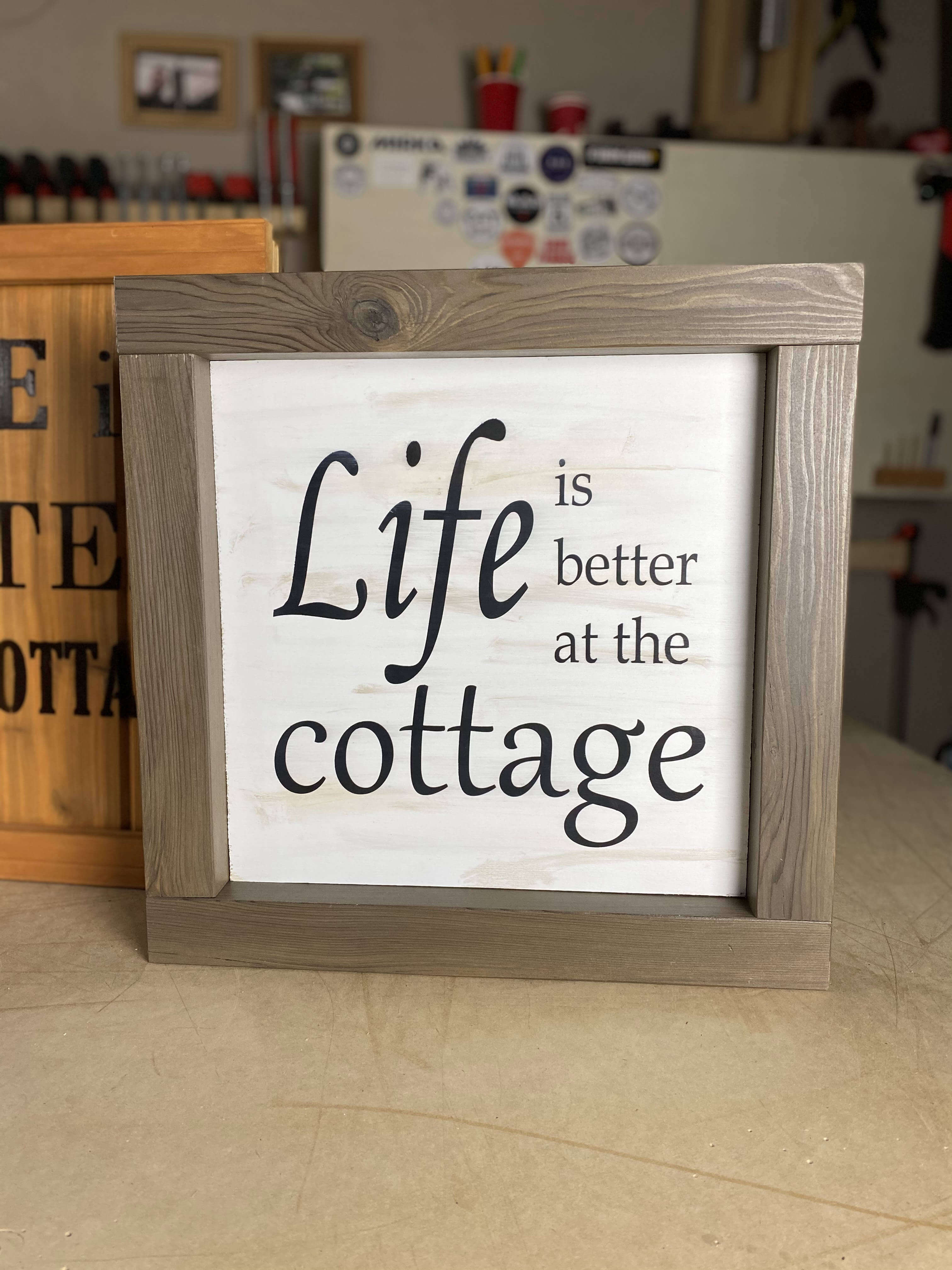 Framed Wood Sign Wall Decor