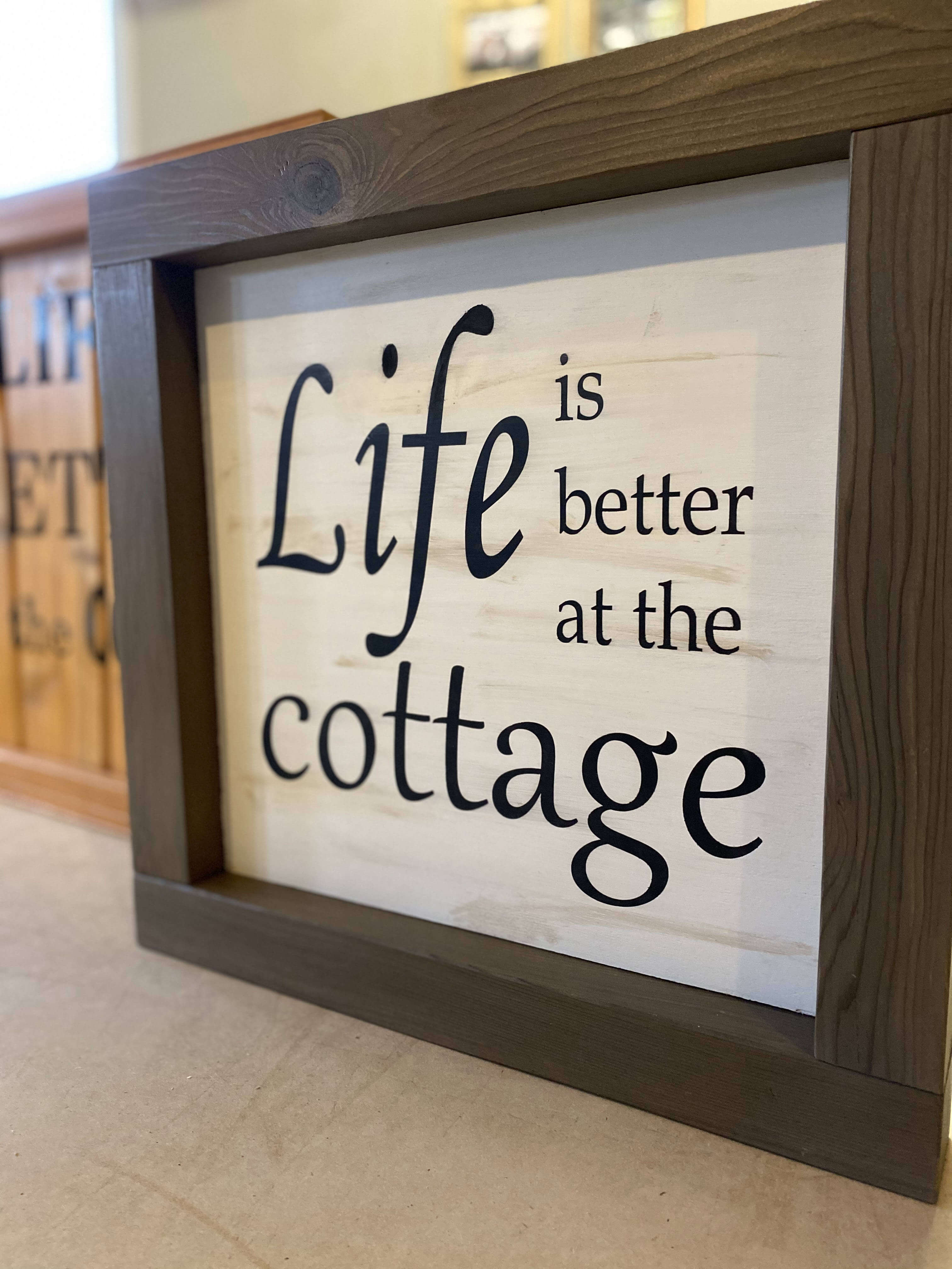 Framed Wood Sign Wall Decor