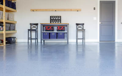 Painted garage floor