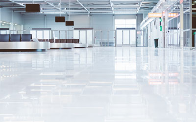 White color coated floor